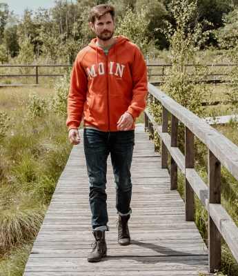 Sweatjacke - Moin - orange